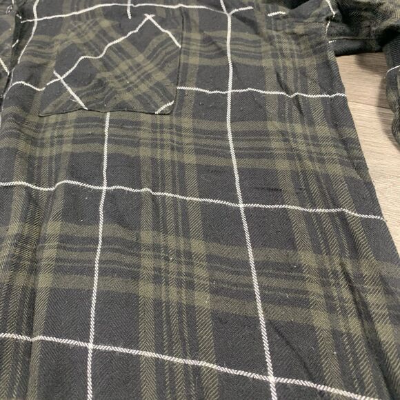 Rails Women’s Sz XL Plaid Button Up Shirt Long Sleeve Black & Green - Picture 4 of 8